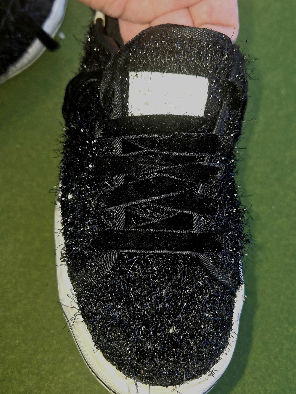 KEDS Kate Spade Anthropologie 6½ Kickstart Black Sparkle Tinsel Fuzzy SPARKLE - Picture 4 of 16
